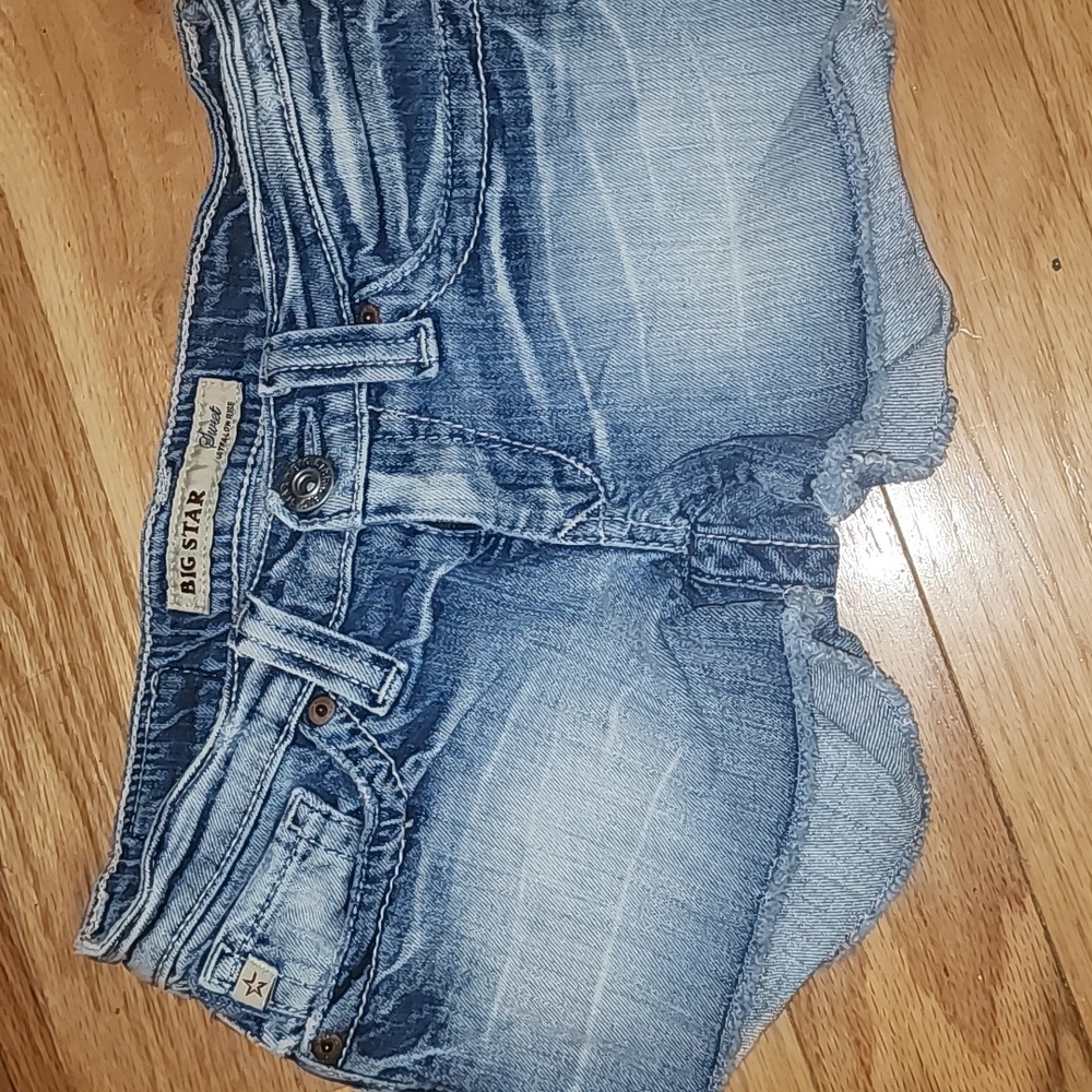 Big Star Women's Faded Blue Denim Shorts